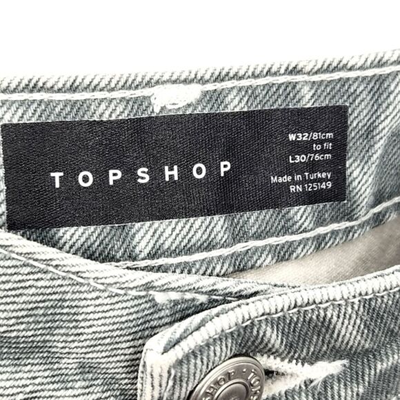 Topshop Idol Twist Seam Mom Denim Jeans In Mint Women's Size 10 - Picture 8 of 12